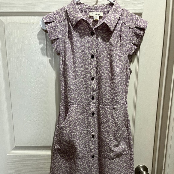 XS Purple Button-Up Dress from Monteau - Picture 1 of 3